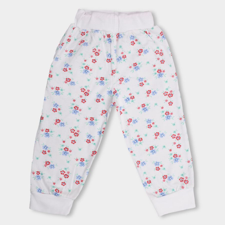 Girls' 100% Cotton Pyjama , सफ़ेद, large image number null