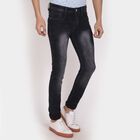 Overdyed 5 Pocket Skinny Fit Jeans, Dark Blue, small image number null
