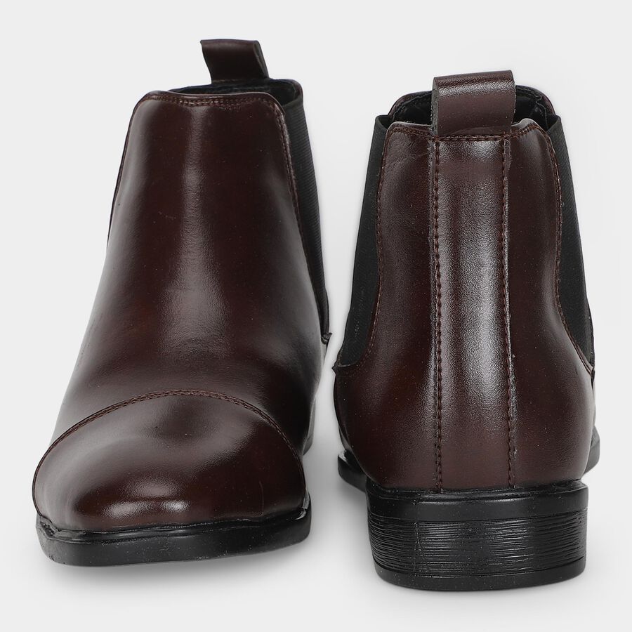 Men's Brown Chelsea Boot Formal Shoes, Brown, large