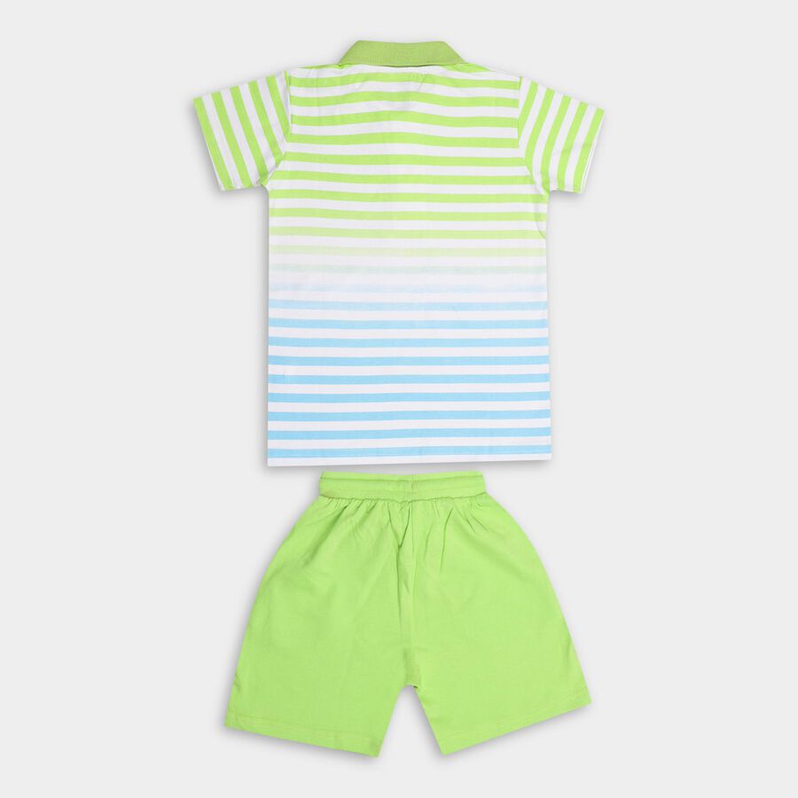 Boys' 100% Cotton Knit Baba Suit, Light Green, large image number null
