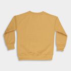 Boys Bright Mustard Yellow Round Neck Casual Sweatshirt, पीला, small image number null