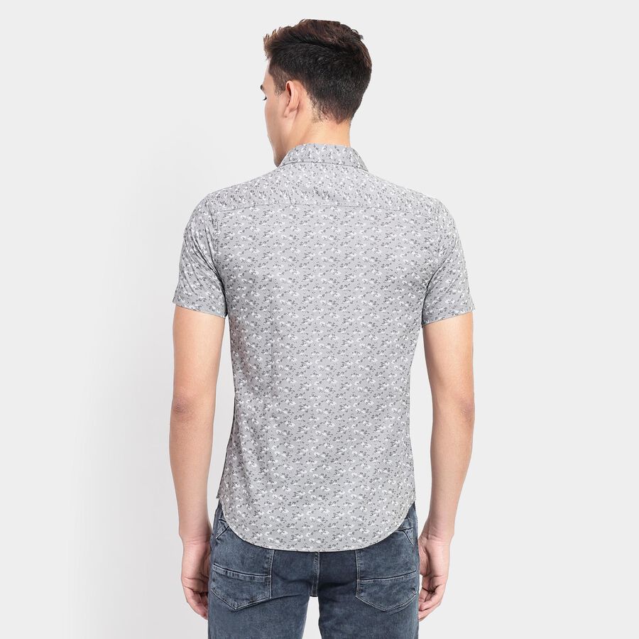 Men's 100% Cotton Casual Shirt, गहरा ग्रे, large image number null