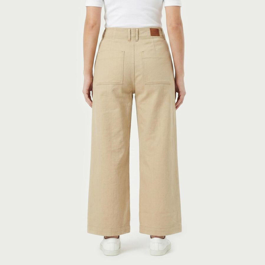 Women's Off White Wide Leg Seam Detail Jeans, Off White, large
