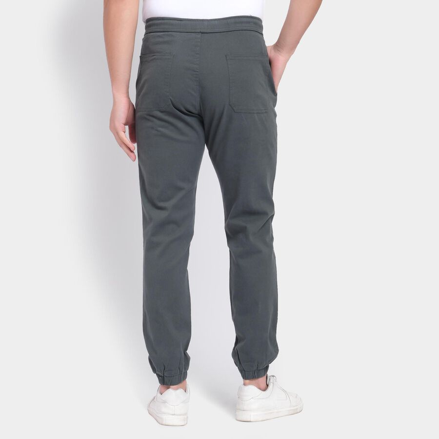 Men's Slim Fit Casual Trousers , गहरा हरा, large image number null
