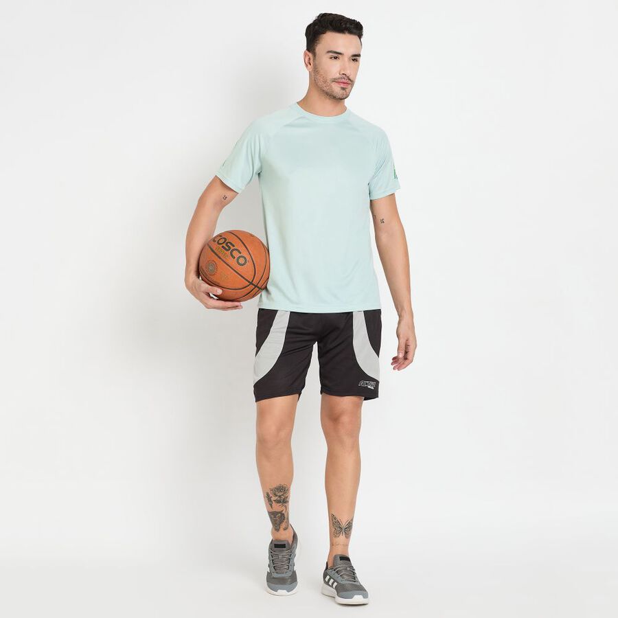 Men's Round Neck Half Sleeves T-Shirt, Light Green, large image number null