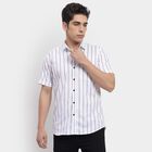 Men's 100% Cotton Casual Shirt , White, small