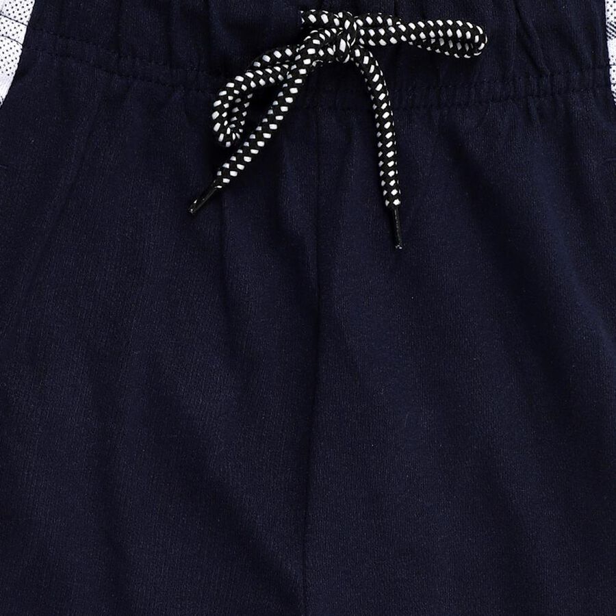 Boys' Navy Blue Camouflage Panel Cotton Blend Pyjama, Navy Blue, large image number null