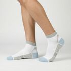 Men's White Regular Fit Striped Pack of 3 Socks, गहरा नीला, small