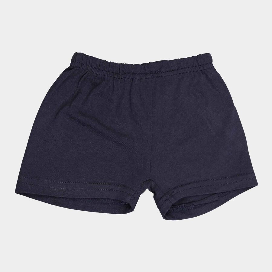 Infants Elasticated Half Pant, Navy Blue, large image number null