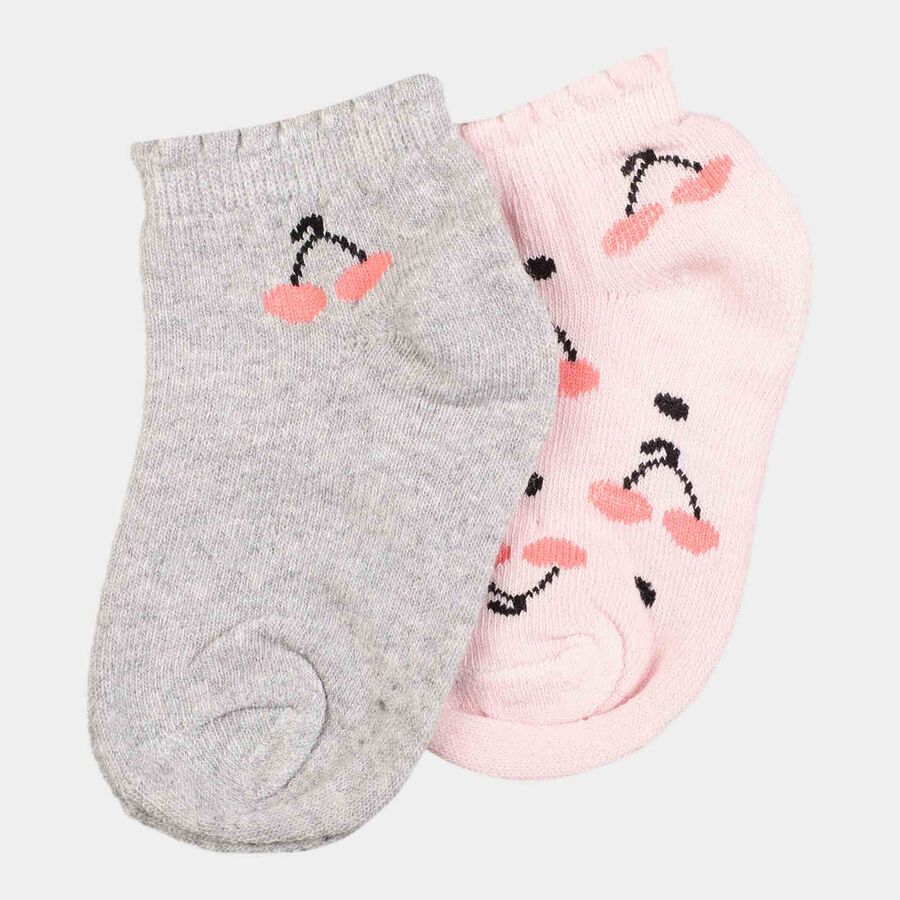 Girls Ankle Basic Socks, Light Pink, large image number null