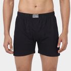 Men's Black Regular Fit Branded Waistband Trunks, Black, small