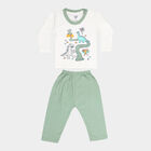 Infants Cotton Round Neck Baba Suit, Olive, small image number null