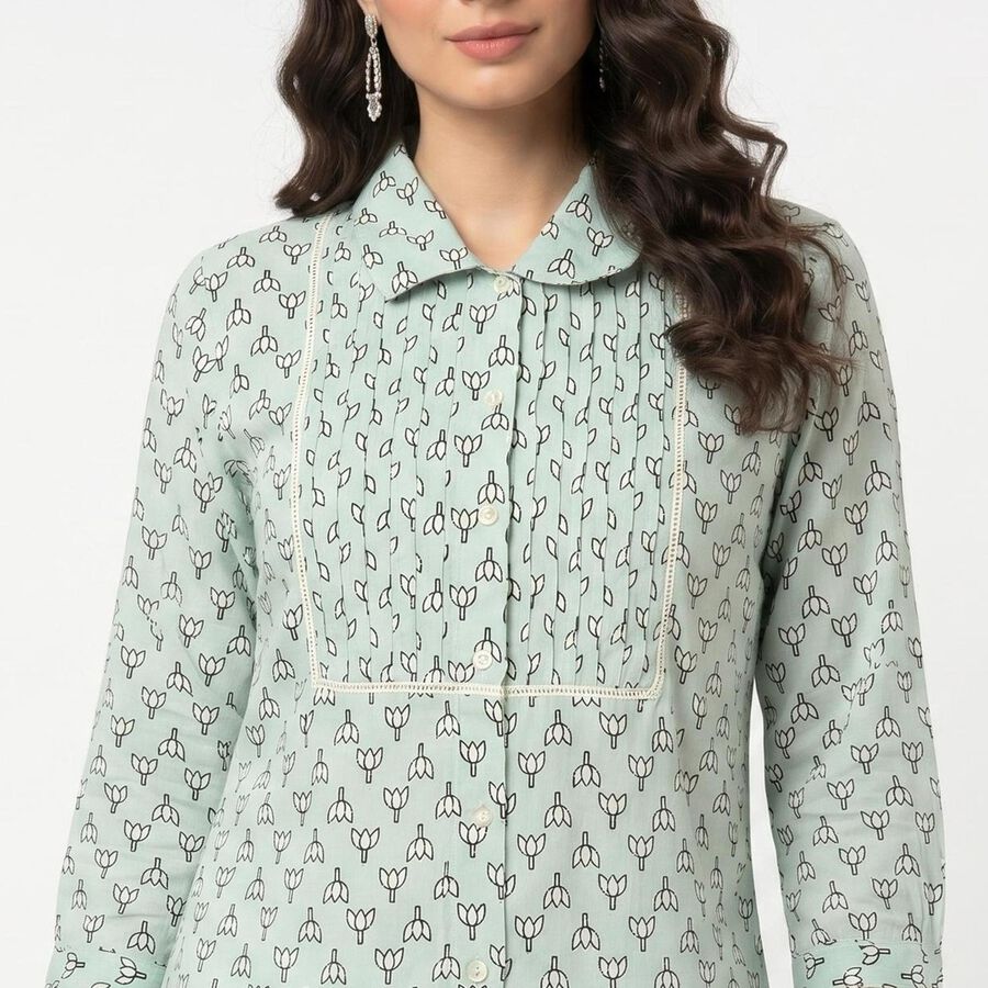 Women's Green Straight Kurta, Light Green, large