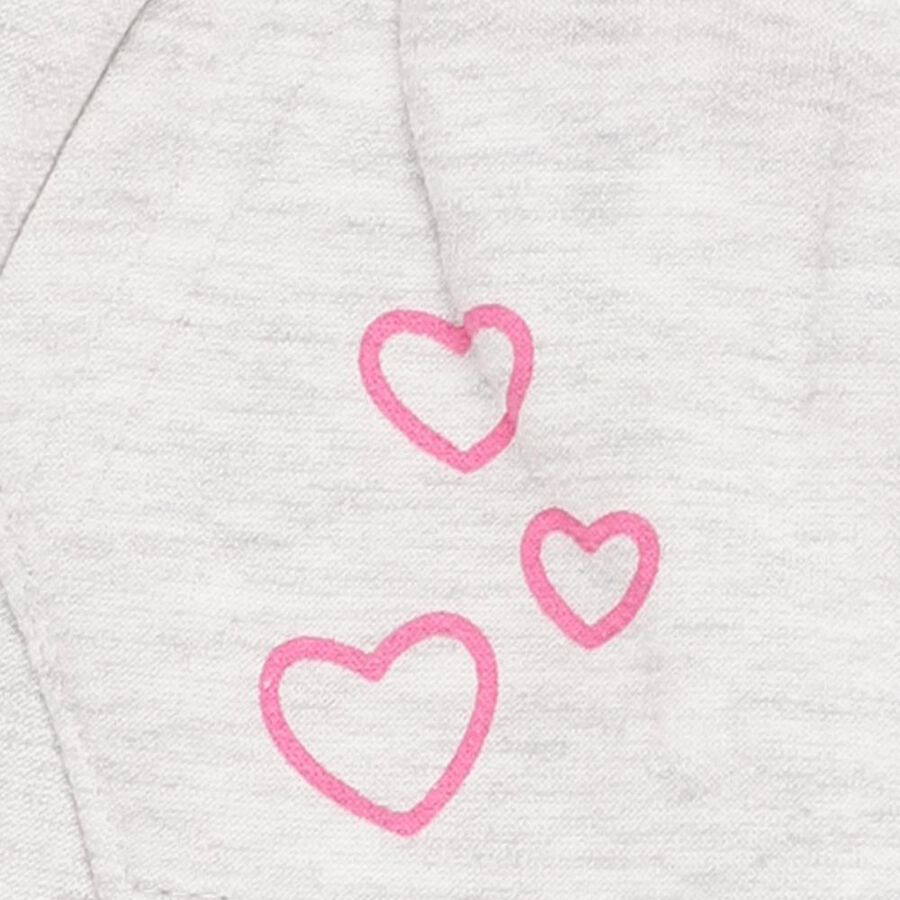 Infants Light Heather Grey Rainbow Waistband Cotton Blend Pyjama, Melange Light Grey, large image number null