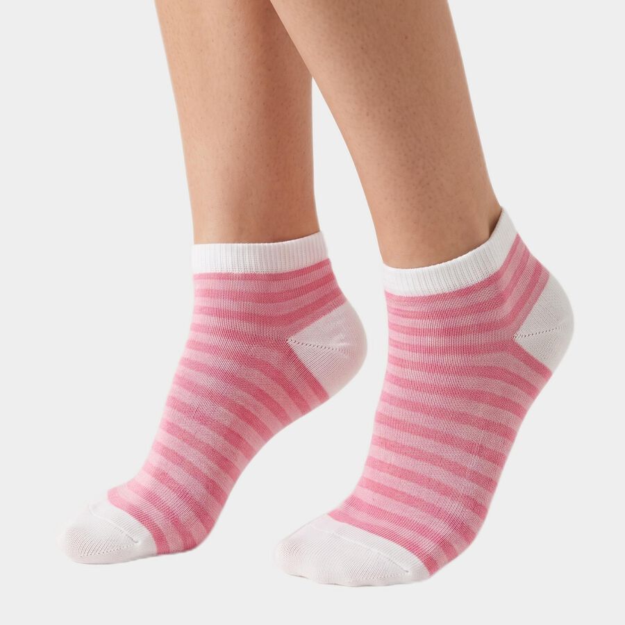 Women's Assorted Regular Fit Ankle Graphic Pack of 3 Socks, चुनिंदा, large