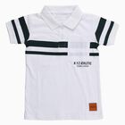 Boys' Half Sleeves T-Shirt, White, small image number null