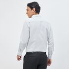 Men's Light Grey Spread Collar Classic Formal Shirt, Dark Grey, small