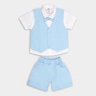 Infant Boy's 100% Cotton Baba Suit, हल्का नीला, small image number null