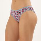 Women's Light Blue Floral Bikini Panty, Light Blue, small image number null