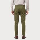 Men's Slim Fit Casual Trousers, ओलिव, small