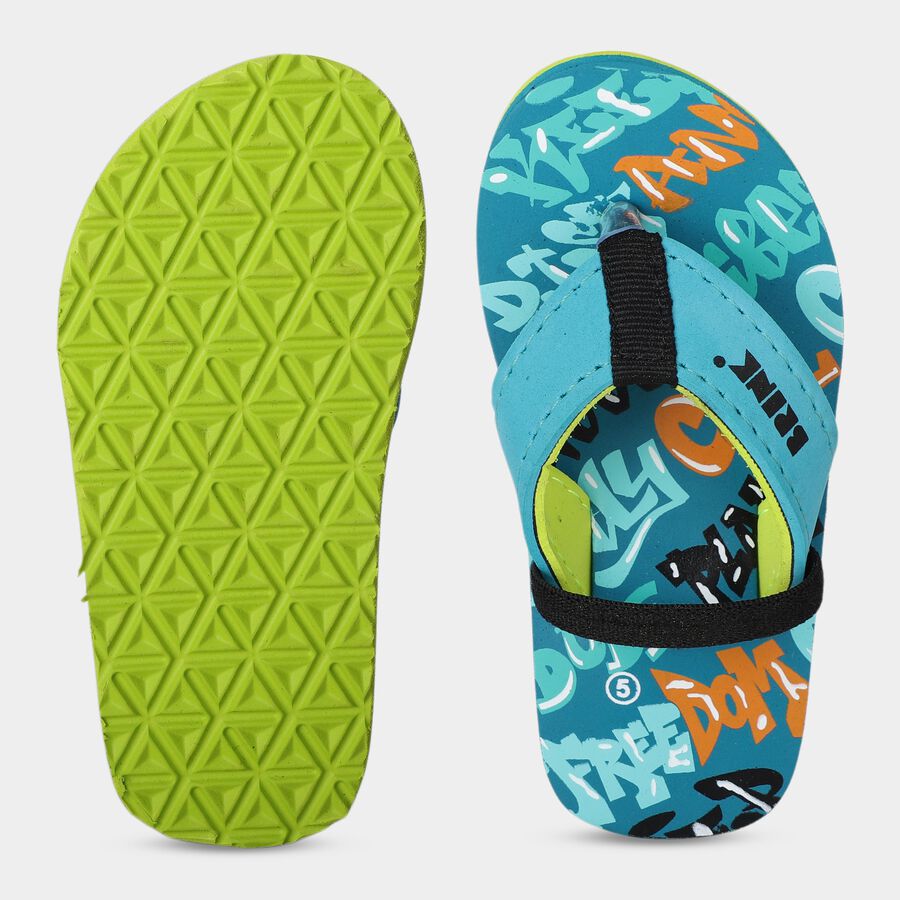 Boys' Slipper, टील ब्लू, large