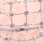 Girls' Pink Fit and Flare Sequin Embellished Party Wear Frock, हल्का गुलाबी, small