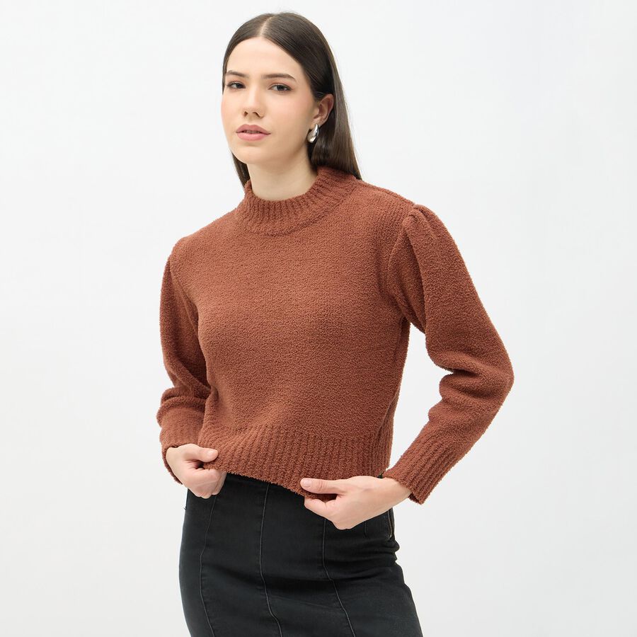 Ladies' Pullover, भूरा, large image number null