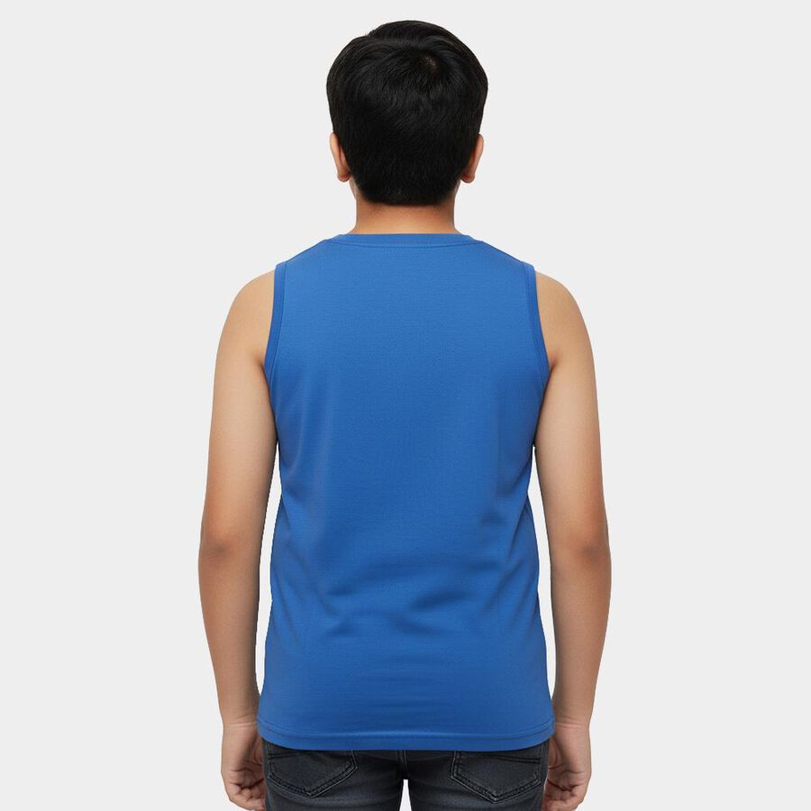 Boys' T-Shirt, Mid Blue, large