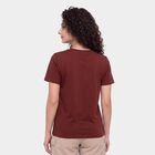 Women's Rust Round Neck Regular T-Shirt, रस्ट, small