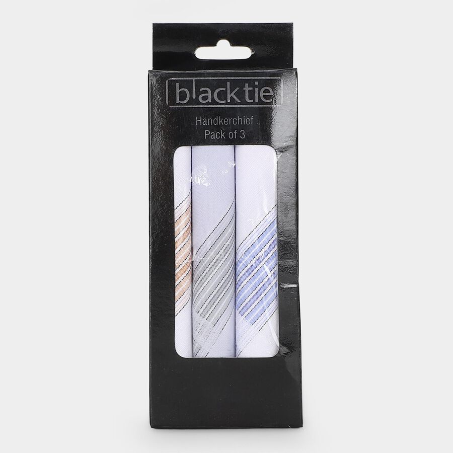Men Grey Solid Pack of 1 Handkerchief, हल्का ग्रे, large
