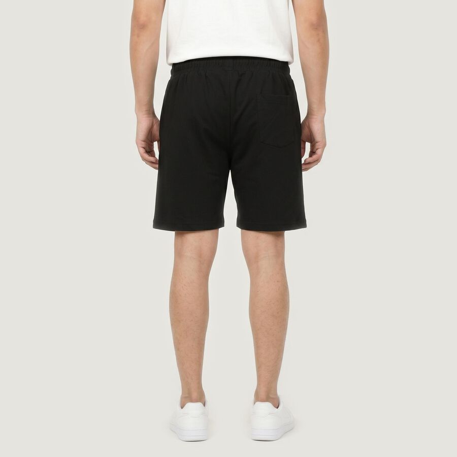 Men's Black Regular Fit Athletic Bermuda Shorts, Black, large