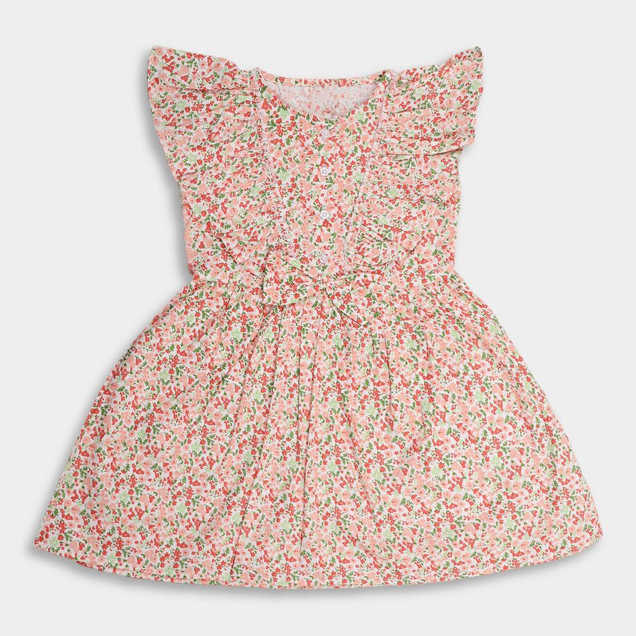 Girls' Frock, गुलाबी, large image number null