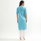 Ladies' 100% Cotton Kurta, Mid Blue, small image number null
