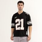 Men's Jet Black V-Neck Athleisure T-Shirt, Black, small