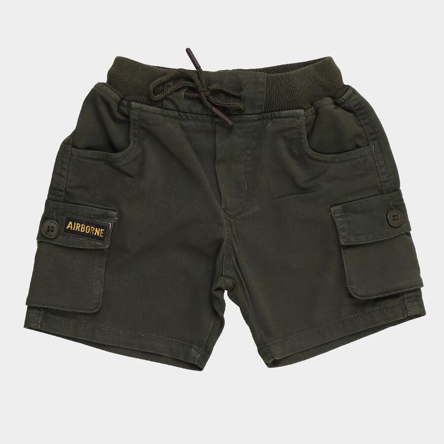 Boys' 100% Cotton Bermuda, गहरा हरा, large image number null