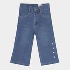 Girls Solid Capri, Dark Blue, small image number null