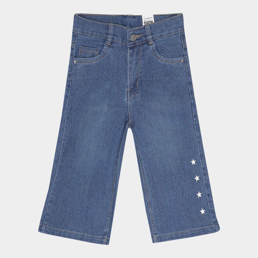 Girls Solid Capri, Dark Blue, large image number null