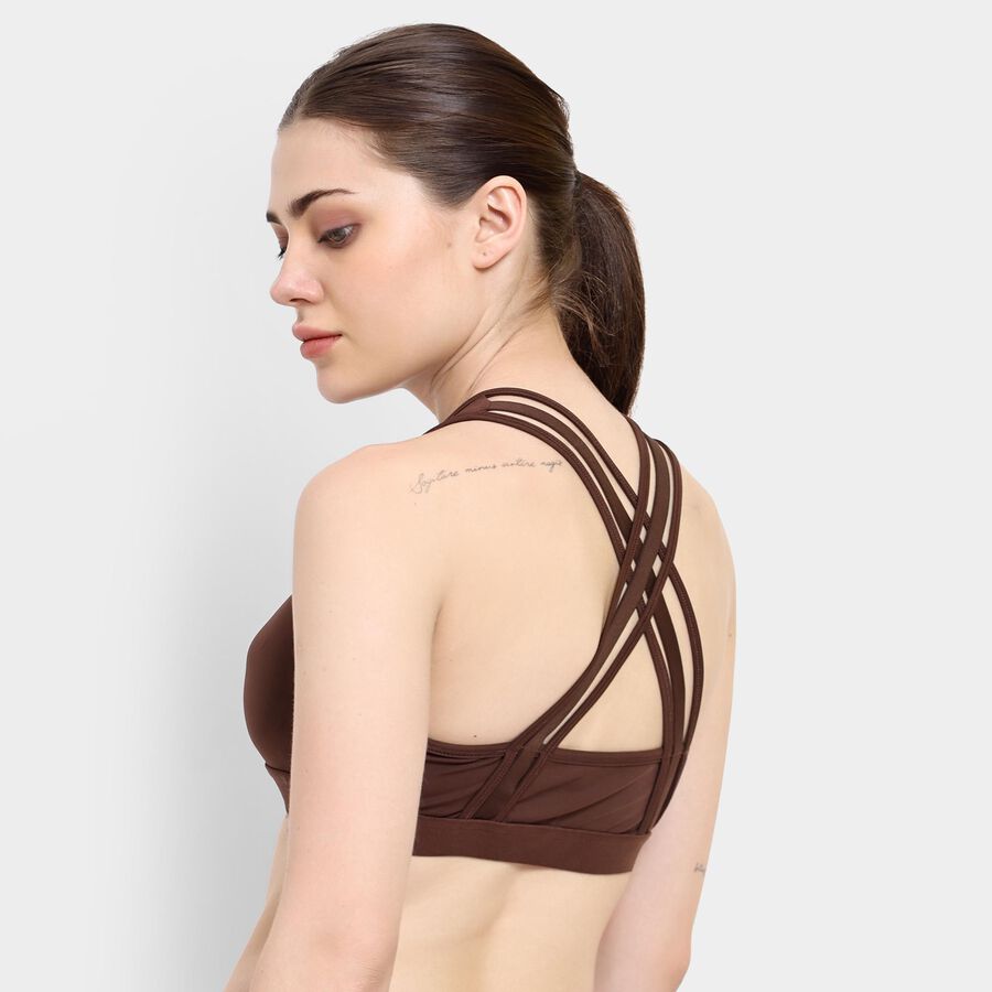 Ladies' Sports Bra , भूरा, large image number null