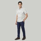 Men's Grey Cotton Half Sleeves Spread Collar Regular Fit Casual Shirt, हल्का ग्रे, small