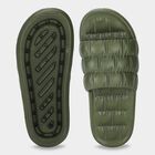 Men Olive Green Slip-On Sliders, ओलिव, small