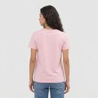 Women's Lilac Round Neck Regular T-Shirt, लाइलेक, small