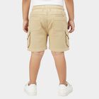 Boys' Light Khaki Regular Fit Cargo Bermuda Shorts, गहरा पीला, small