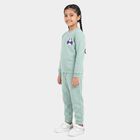 Girls Mint Green Round Neck Lounge Set Hipster Set, हल्का हरा, small