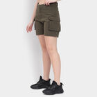 Ladies' 100% Cotton Shorts , गहरा हरा, small
