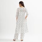 Women's Rich White Embroidered V-Neck Kurta, ऑफ व्हाइट, small image number null