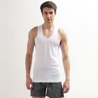 Men's 100% Cotton Basic Vest, White, small image number null