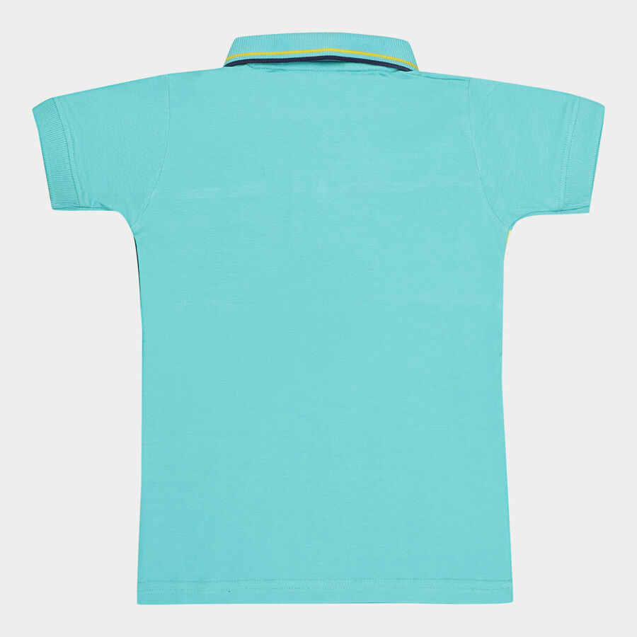 Boys Cotton T-Shirt, Light Blue, large image number null