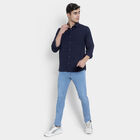 Solid Casual Shirt, Navy Blue, small image number null