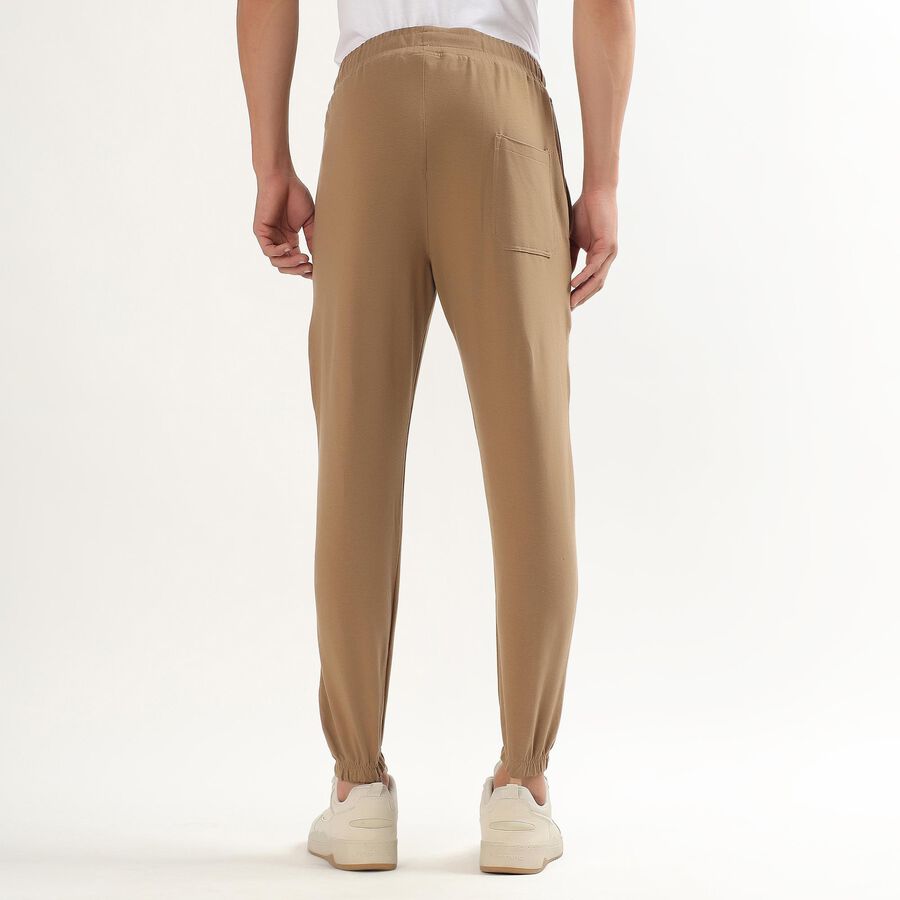 Men's Black Regular Fit Jogger Track Pants, भूरा, large image number null