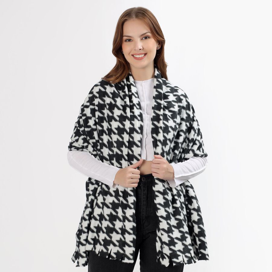 Ladies' Stole, काला, large image number null